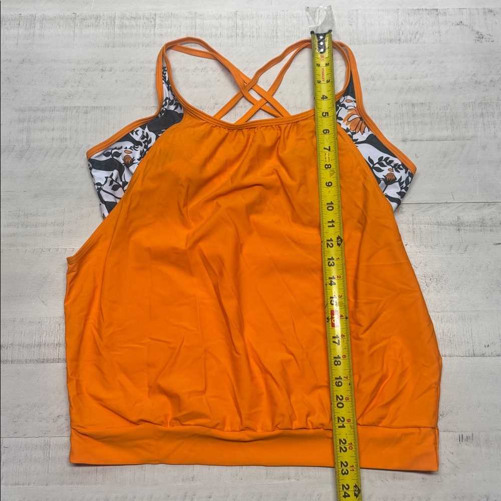 Blouson Double Up Tankini Top with boys shorts Two Piece Bathing Suits swimsuit - Picture 5 of 11